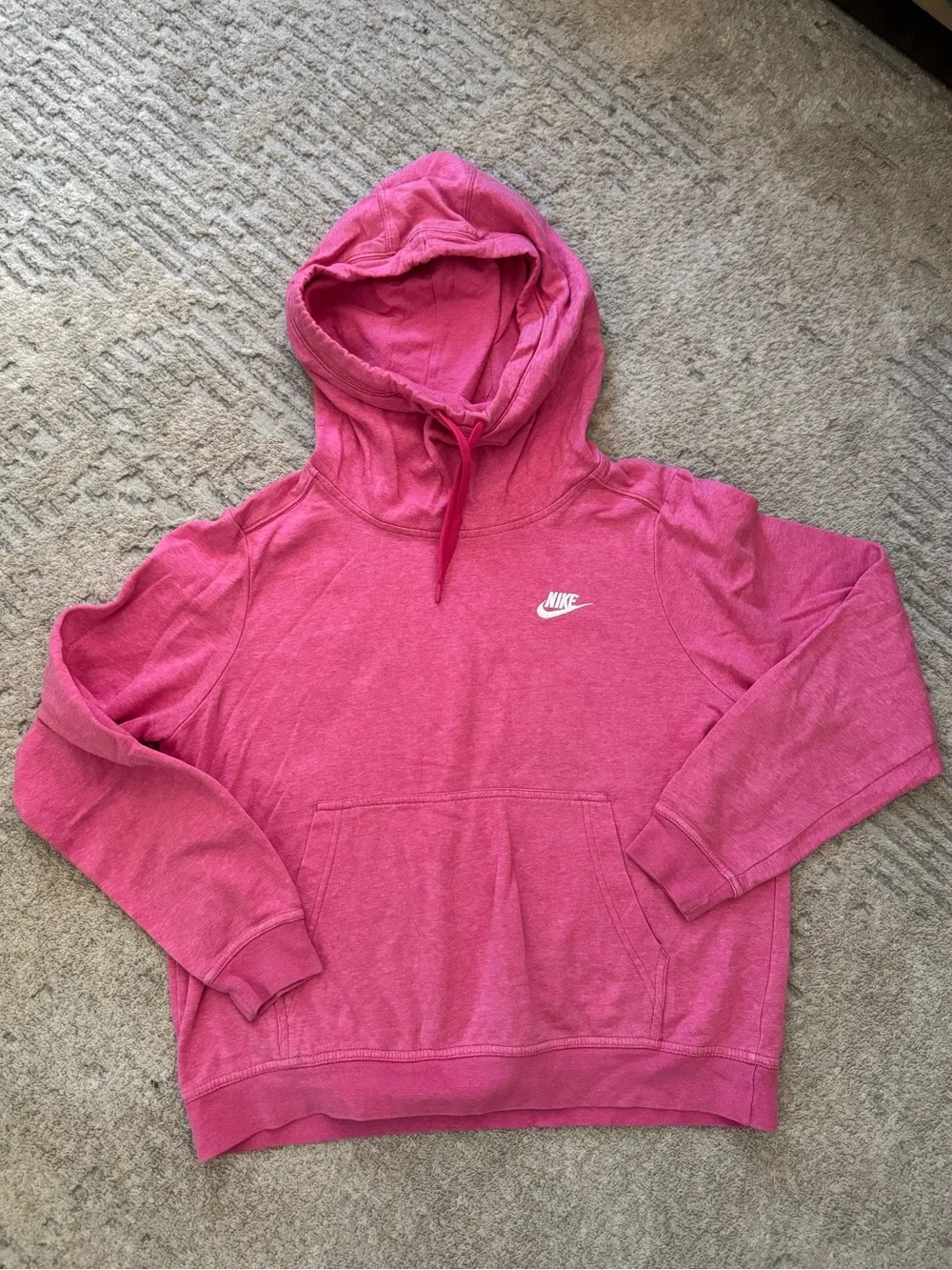 Nike Pink Women's Funnel Neck Hoodie Pullover Sweatshirt Size M